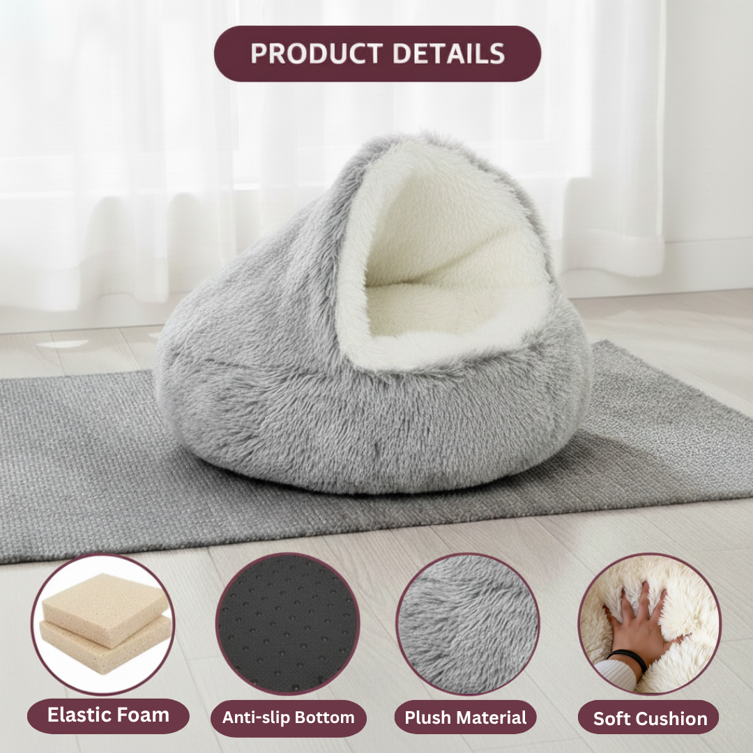 PawCatz™ CozyShell Nest Bed