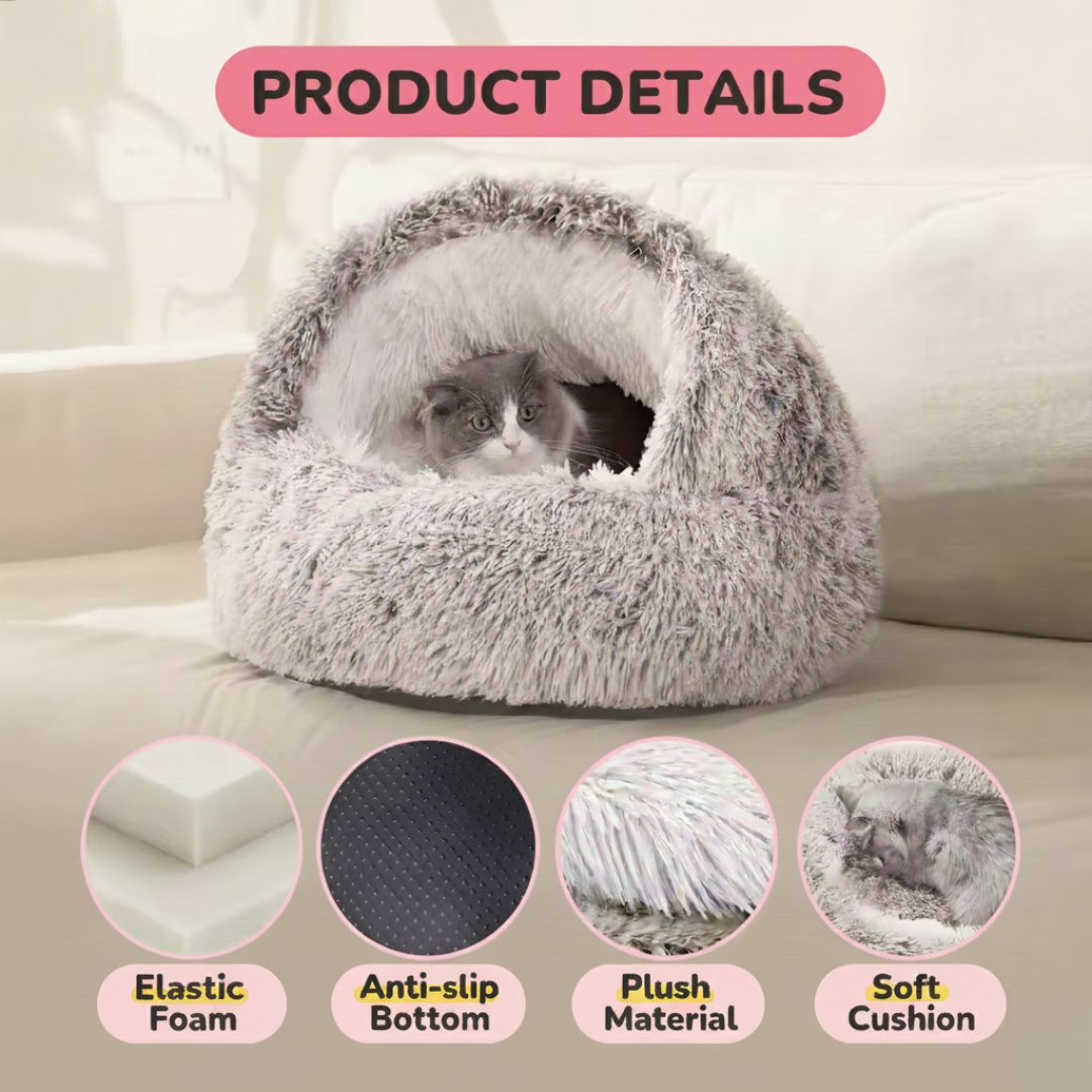 PawCatz™ CozyShell Nest Bed