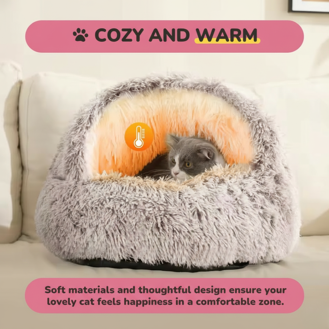 PawCatz™ CozyShell Nest Bed
