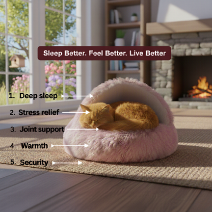 PawCatz™ CozyShell Nest Bed