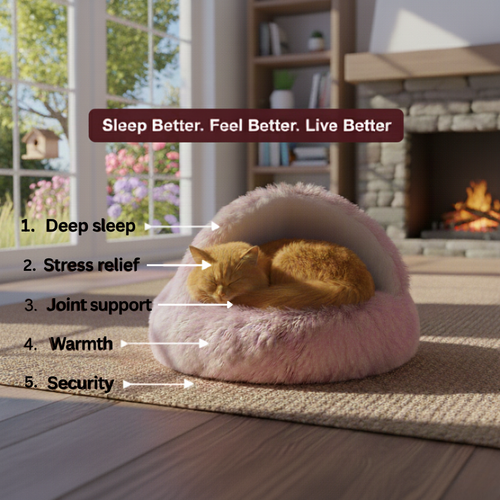 PawCatz™ CozyShell Nest Bed